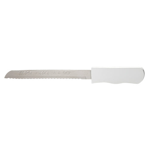 מגש חלה עץ מהודר כולל סכין ופלקטה - לבן