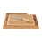 מגש חלה מהודר מעץ במבוק עם סכין 41X28 ס"מ