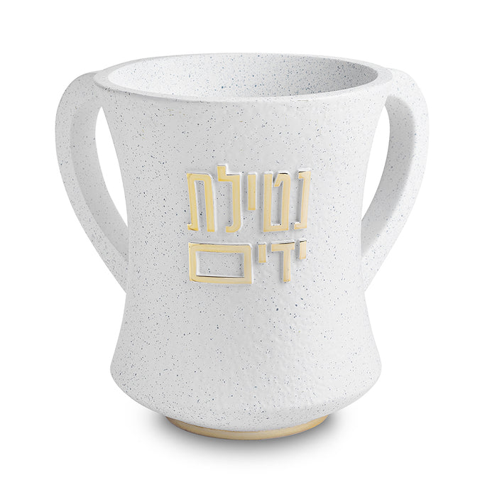 נטלה מהודרת מפולימר איכותי בעיצוב לבן מנוקד (12.5 ס"מ)