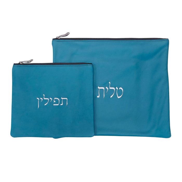 סט תיקי טלית ותפילין מהודר מעור אמיתי