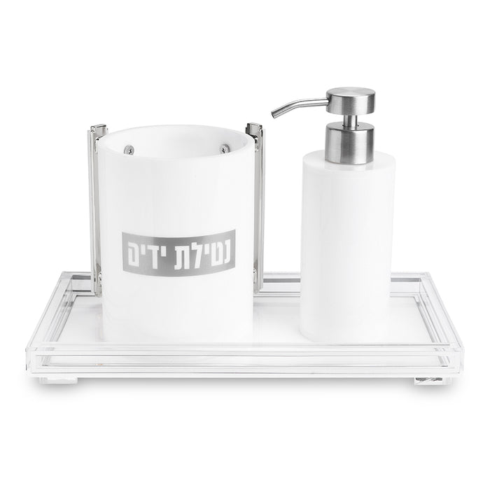 סט סבונייה עם נטלה אקריליק מהודר כולל מגש