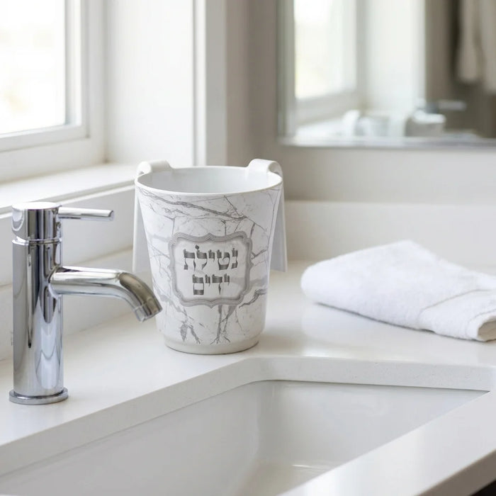 נטלה "במבוק עבה" עם הדפסה "נטילת ידים" 14 ס"מ