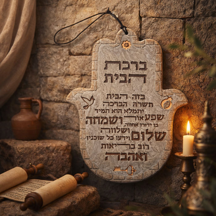 חמסה פולי "ברכת הבית" עברית 19 ס"מ