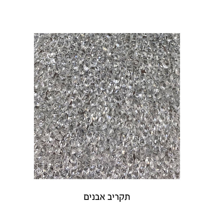 מגש זכוכית מהודר עם מראה ונצנצים 35X23 ס"מ