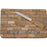 מגש חלה עץ מנגו טבעי עם אפוקסי + סכין 41X27 ס"מ