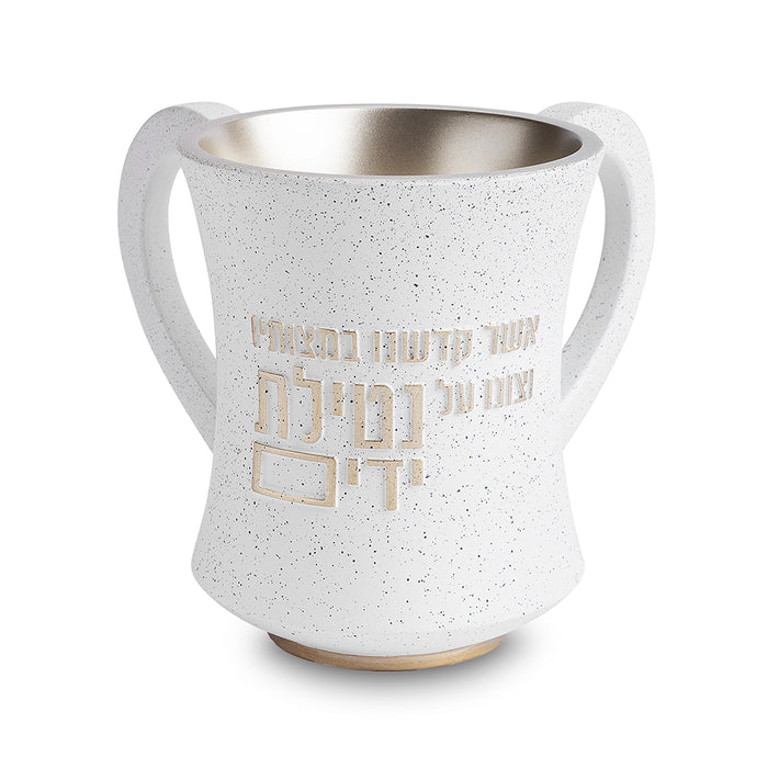נטלה מהודרת מפולימר גוון לבן מנוקד 12.5 ס"מ