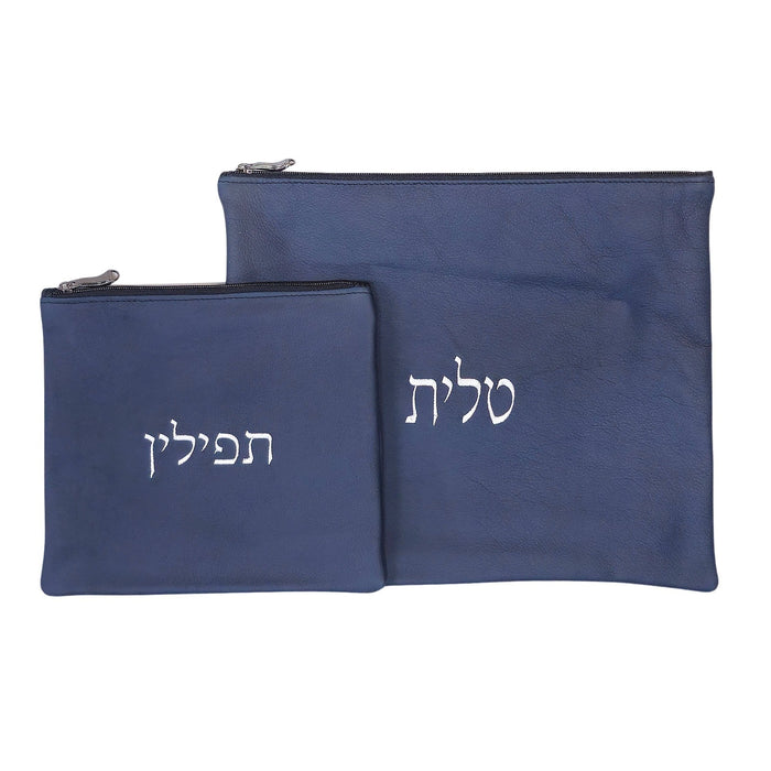 סט תיקי טלית ותפילין מהודר מעור אמיתי