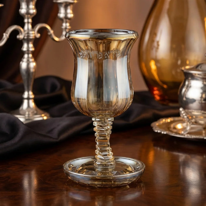 גביע אליהו הנביא קריסטל זהב 25 ס"מ - ענק