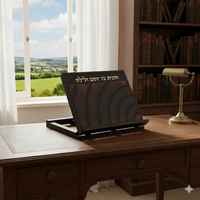 שטנדר מעץ עם פלקטה דמוי עור 38x30