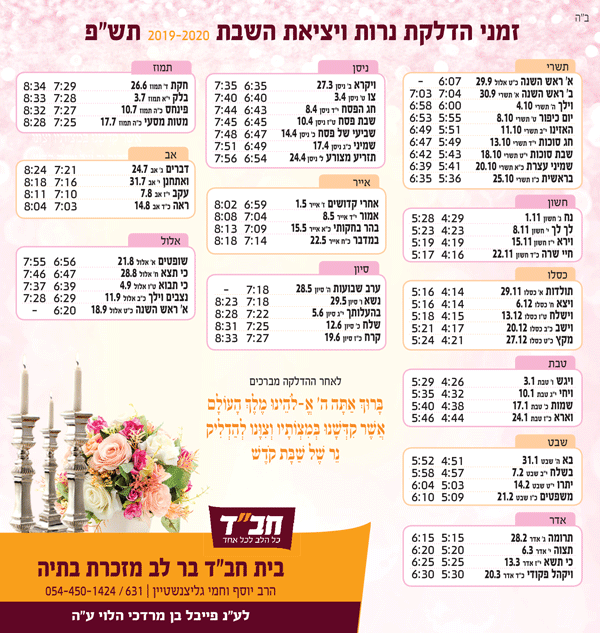 לוח שנה מגנט בעיצוב מותאם אישית לשנת תשפ"ו