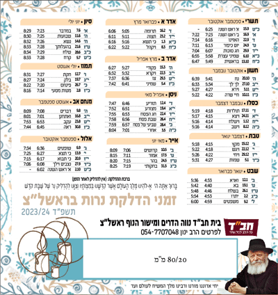 לוח שנה מגנט בעיצוב מותאם אישית לשנת תשפ"ו