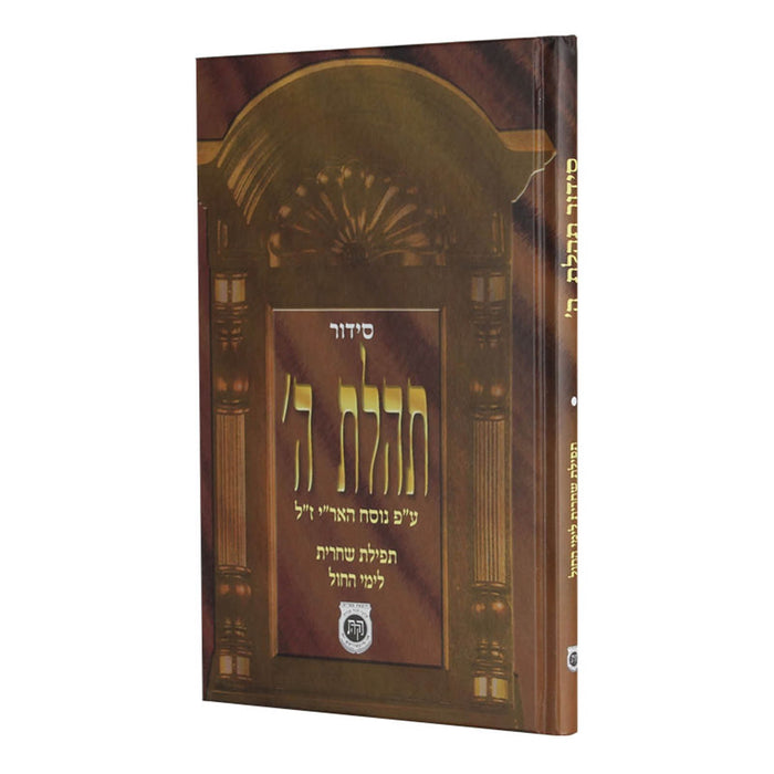 סידור חב"ד שחרית לימי החול 17X24 ס"מ – כריכת עור רכה ואותיות גדולות