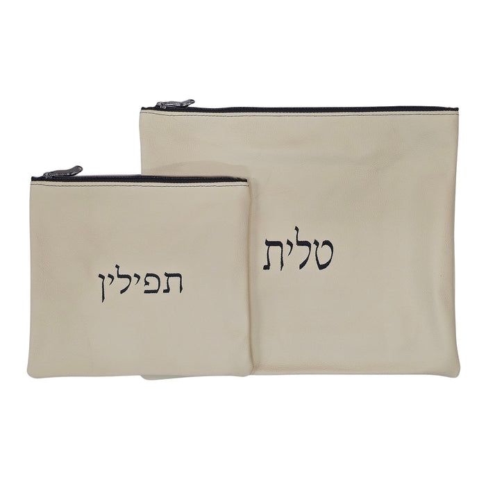 סט תיקי טלית ותפילין מהודר מעור אמיתי