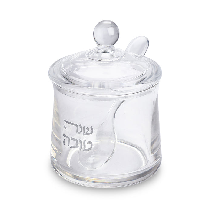 כלי לדבש אקריליק קומפקטי ומהודר לשולחן החג (8 ס"מ)