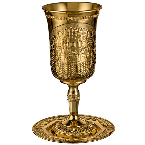 כוס של אליהו לליל הסדר בצבע זהב
